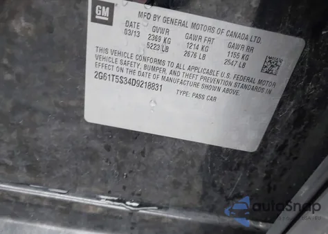 2013 Cadillac Xts Premium Collection z USA, uszkodzony, nr VIN 2G61T5S34D9218831